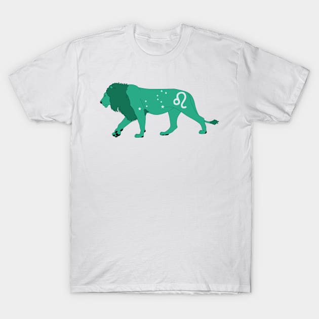 Leo (Jungle Green) T-Shirt by ziafrazier